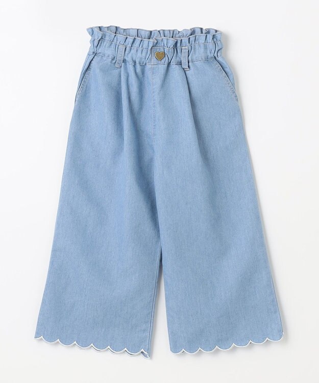 ANY KIDS デニム ワイド パンツ ブルー