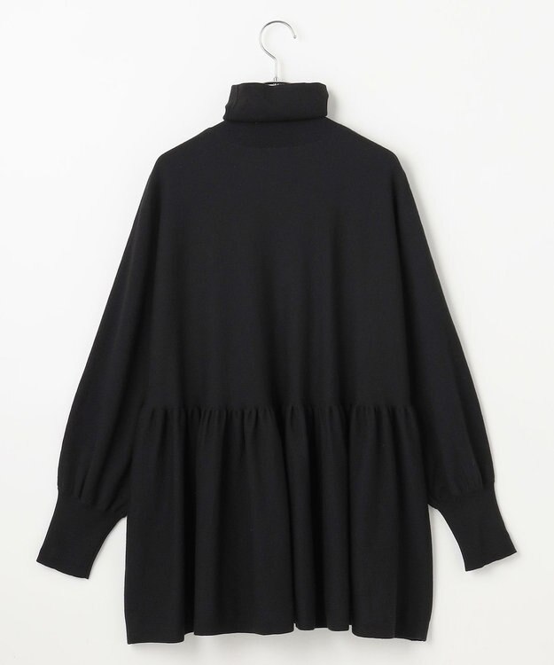 #Newans 【洗える】ペプラムデザインワイドシルエットプルオーバー ブラック