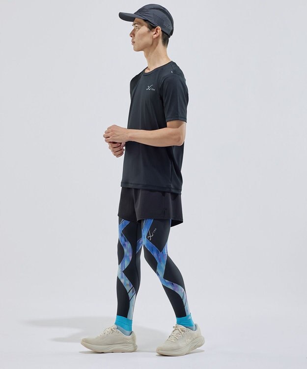 CW-X 【UNISEX】 CW-X ボトムス ランニングパンツ 2分丈 はっ水(本体) UVカット率90%以上(本体) ユニセックス DHR335 /ワコール ブラック