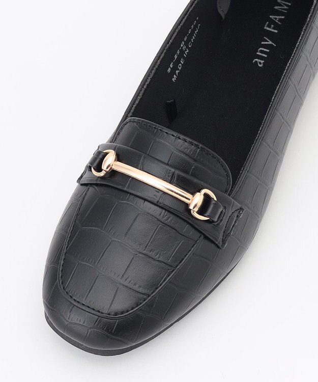 ANY 走れるローファー クロコブラック