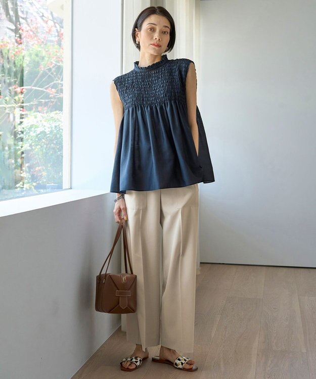 UNFILO TENNEN TOUCH ワイドパンツ ベージュ