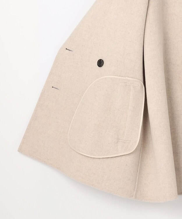 組曲 S ダブルブレストリバー コート アイボリー系