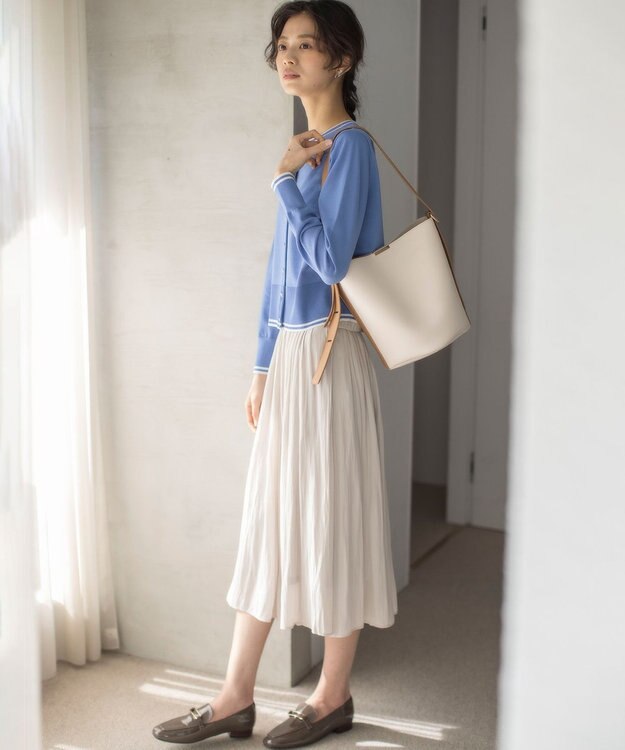 組曲 フラワーメタル ニット カーディガン ブルーベース