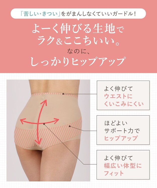 Wing 【マッチミーガードル】 ヒップアップ 快適なはきごこち ショート丈 KQ2520 ウイング／ワコール バイオレット