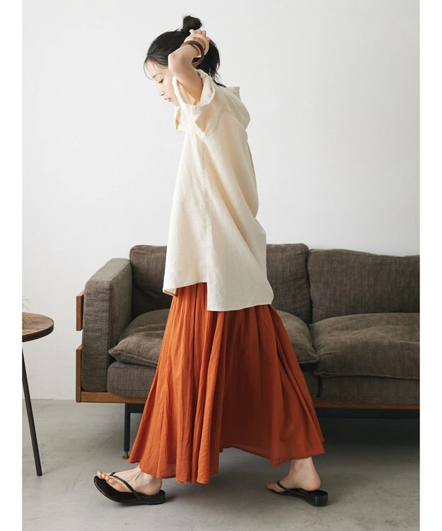 CRAFT STANDARD BOUTIQUE 【キナリノ別注】リネンレーヨンWポケットシャツ Ivory