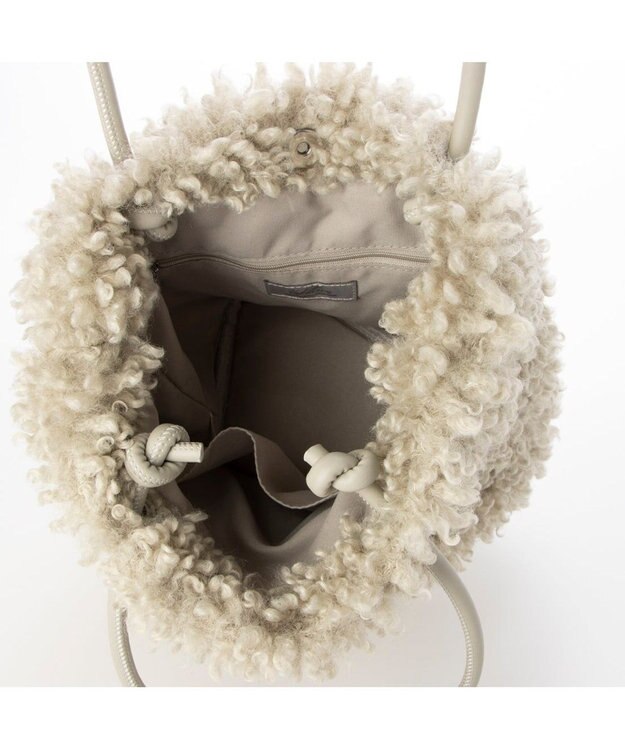 UNBILLION カシュカシュ cachecache / フェイクムートンハトメトートバッグ GY