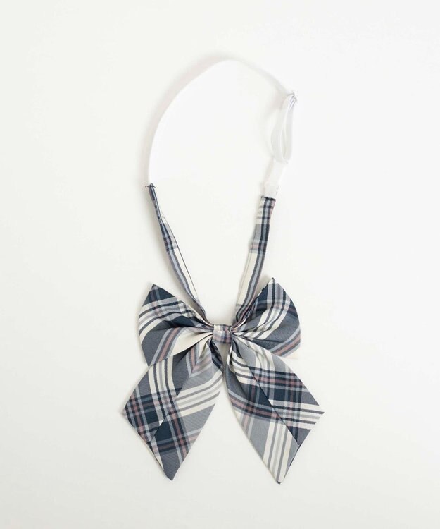 WEGO 【SCHOOL ITEM】チェックスクールリボン ホワイトチェック1