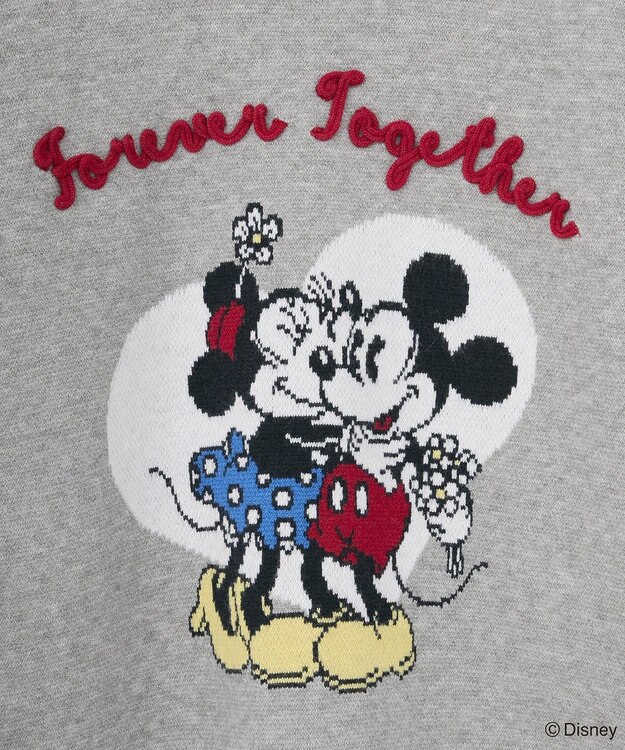 Green Parks ミッキー＆フレンズ／ジャガードニットプルオーバー Gray Mixture