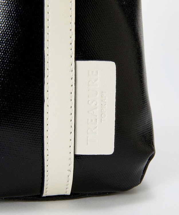 TOPKAPI 【TREASURE TOPKAPI】PVCコート キャンバス ショルダーバッグ / 撥水 ブラック