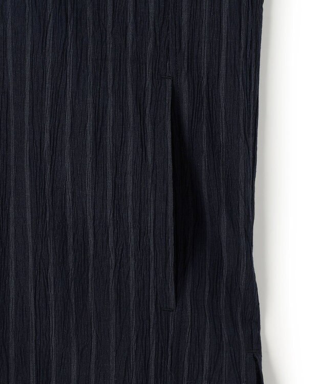 JOSEPH HOMME 【新素材】エアリッジストレッチ ポケット付レギュラーカラー半袖シャツ ネイビー系1