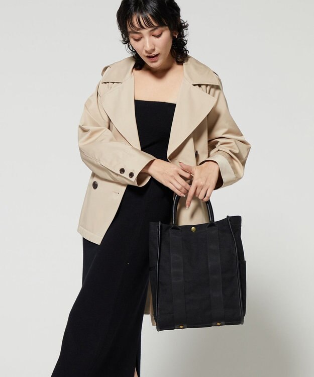 LA BAGAGERIE クラシックタテナガトート ブラック×ブラック