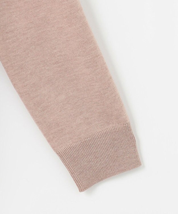 J.PRESS LADIES L 【洗える】WORSTED WOOL BLEND ポロ襟付き カーディガン ベージュ系