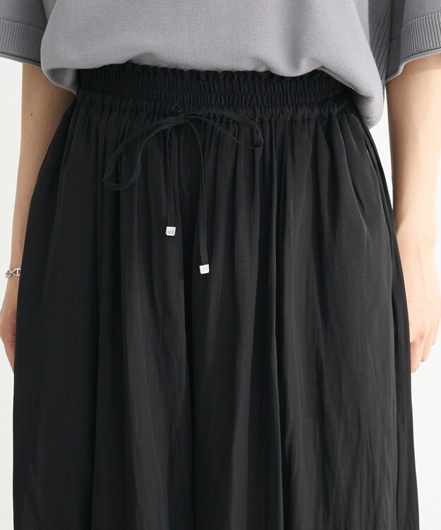 Green Parks サラフレワイドパンツ（無地） Black