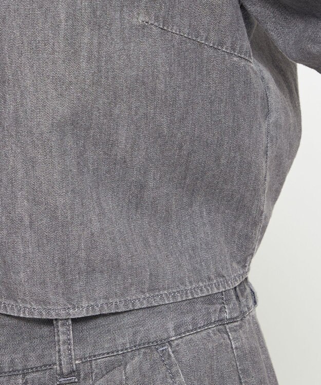 uncrave ライトデニム パフスリーブブラウス グレー