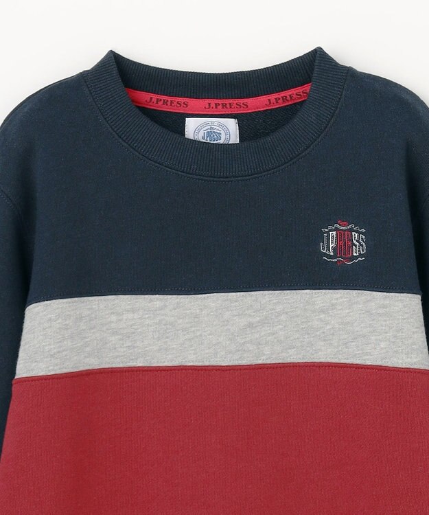 J.PRESS KIDS 【90-130cm】 カラーブロックトレーナー ネイビー