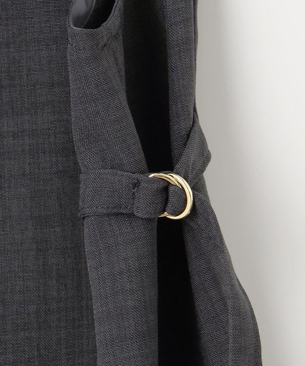 ANY SIS 【セットアップ可】ドライタッチクール ジレ チャコールグレー