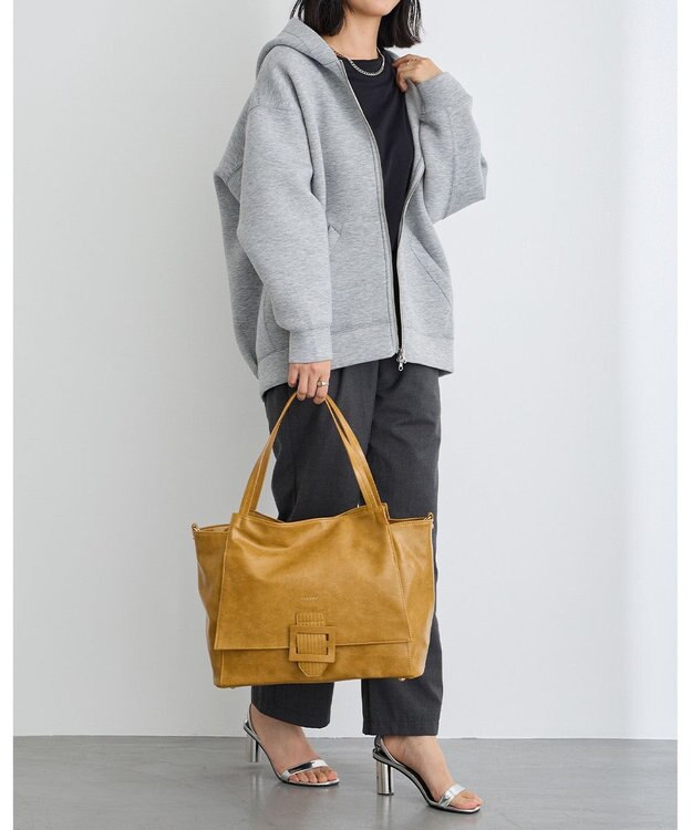 MioFIRANO バックル付きトートバッグ＆ショルダーバッグセット 2WAY A4サイズ対応　FIRANO フィラノ MUSTARD