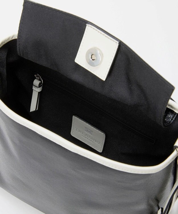 TOPKAPI 【TREASURE TOPKAPI】PVCコート キャンバス ショルダーバッグ / 撥水 ブラック