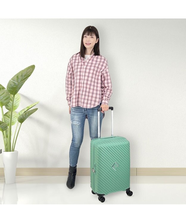 Samsonite アメリカンツーリスター スーツケース 35L ダイアジップ スピナー55 DIAZIP グリーン