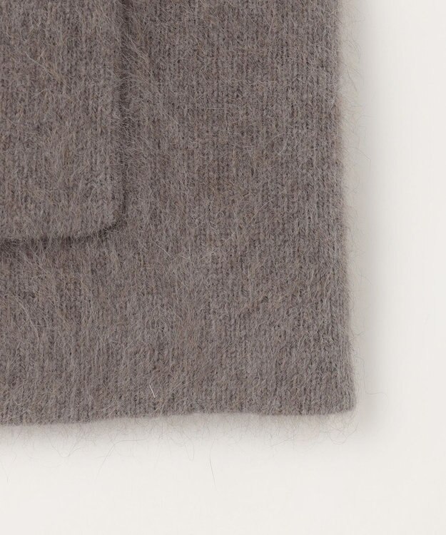 組曲 L 【手洗い可】フラッフィーファーニットジャケット ココアブラウン系