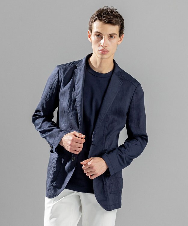 JOSEPH HOMME ストレッチマイヤー　ジャケット ネイビー系