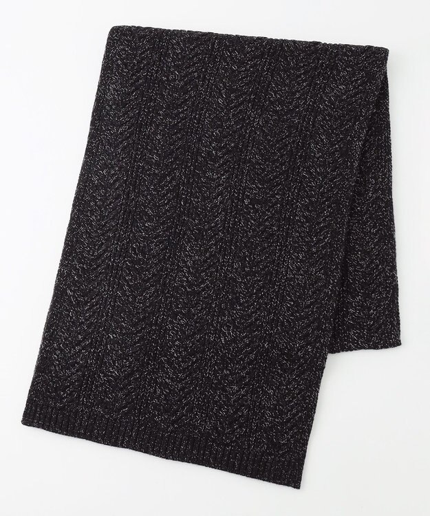 JOSEPH HOMME メランジヘリンボンストライプ　マフラー ブラック系