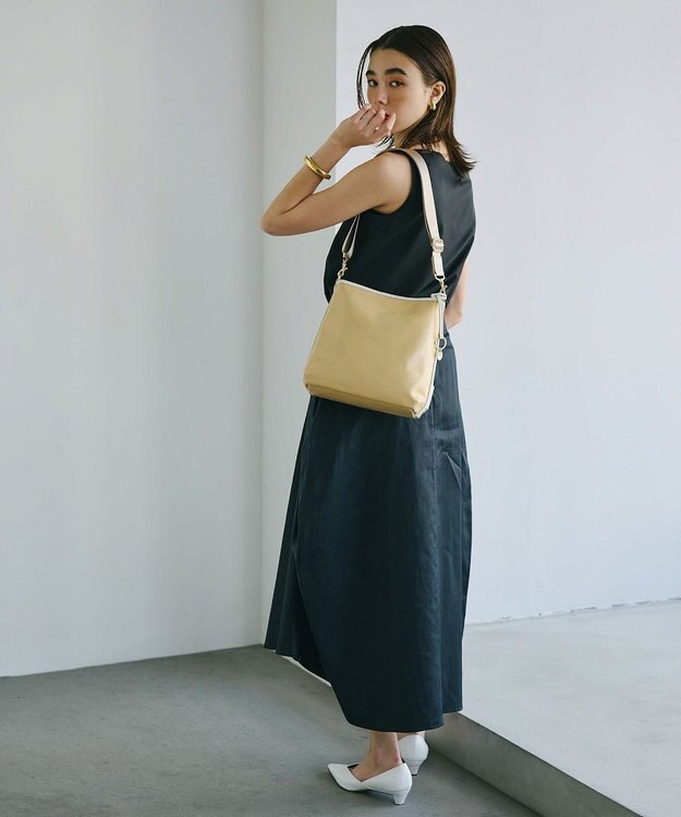 TOPKAPI 【TREASURE TOPKAPI】PVCコート キャンバス ショルダーバッグ / 撥水 ベージュ