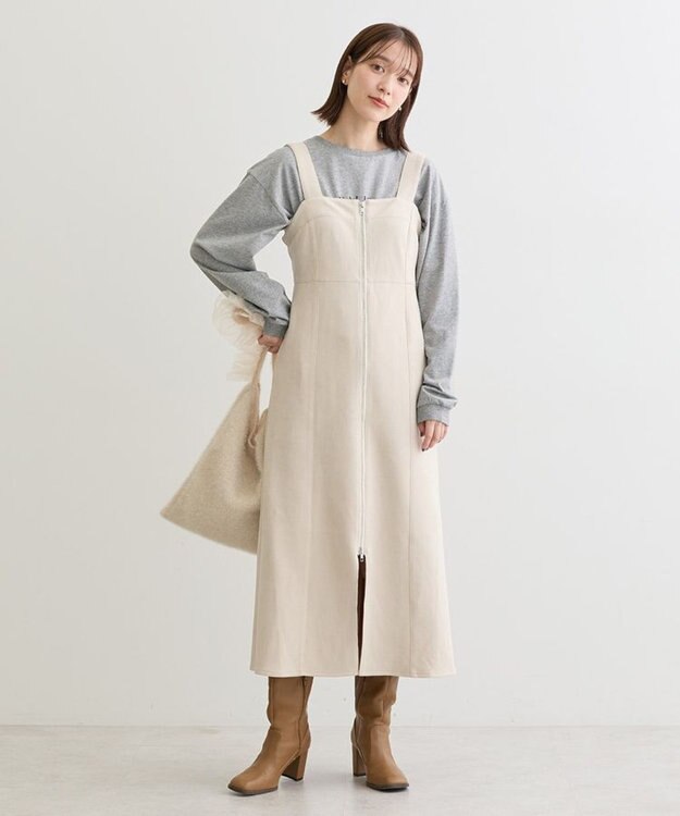 Green Parks ・ＥＬＥＮＣＡＲＥ　ＤＵＥ　スエードポンチジャンスカ Ivory