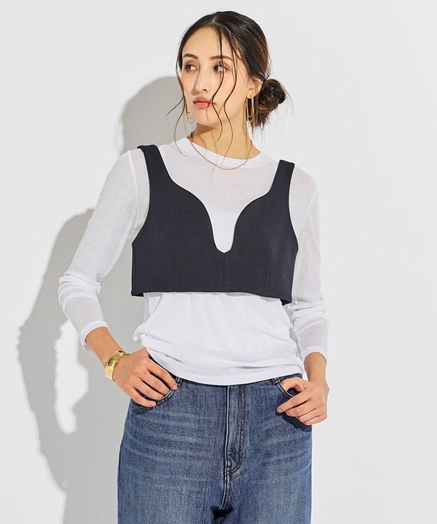 BEIGE， EMILE / ビスチェ Navy