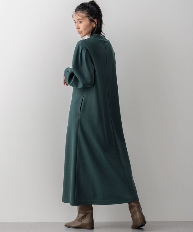 23区 【洗える】ウールミルドジャージー ワンピース ダークグリーン系
