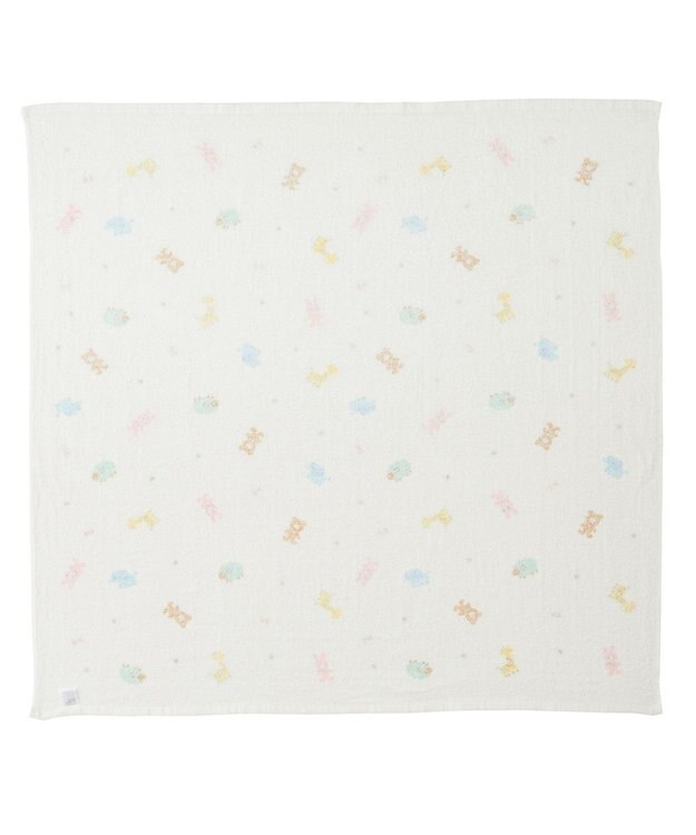 MIKI HOUSE HOT BISCUITS ガーゼバスタオル＆ラトルギフトセット【BOX付き】 白