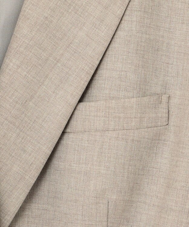 自由区 【セットアップ可】ライトウールトロピカル テーラードジャケット ベージュ系