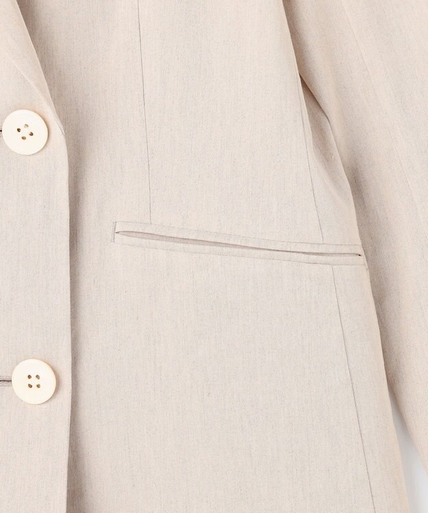 23区 【先行予約】リネンレーヨンストレッチ ダブルジャケット ベージュ系