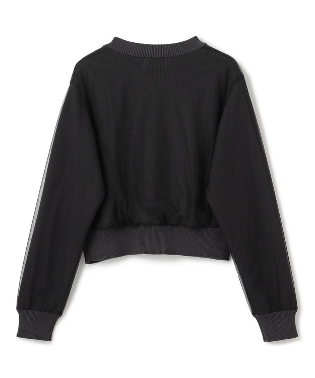 BEIGE， 【洗える・GISELe 4月号掲載】MYRTLE / チュールレイヤードカーディガン Slate