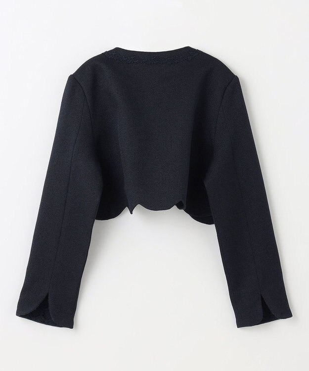 ANY KIDS 裾スカラップノーカラージャケット ネイビー