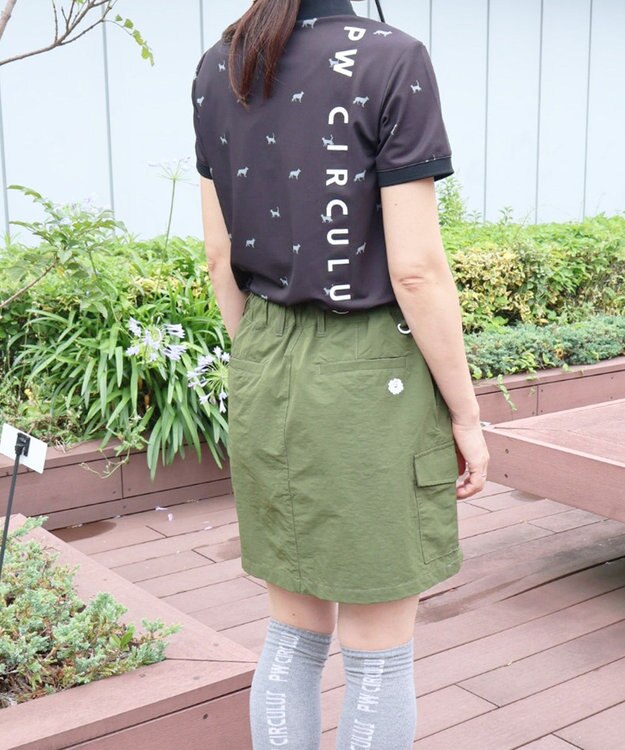 PW CIRCULUS 【WOMEN】【洗える】カーゴ スカート ゴルフウェア レディース カーキ系