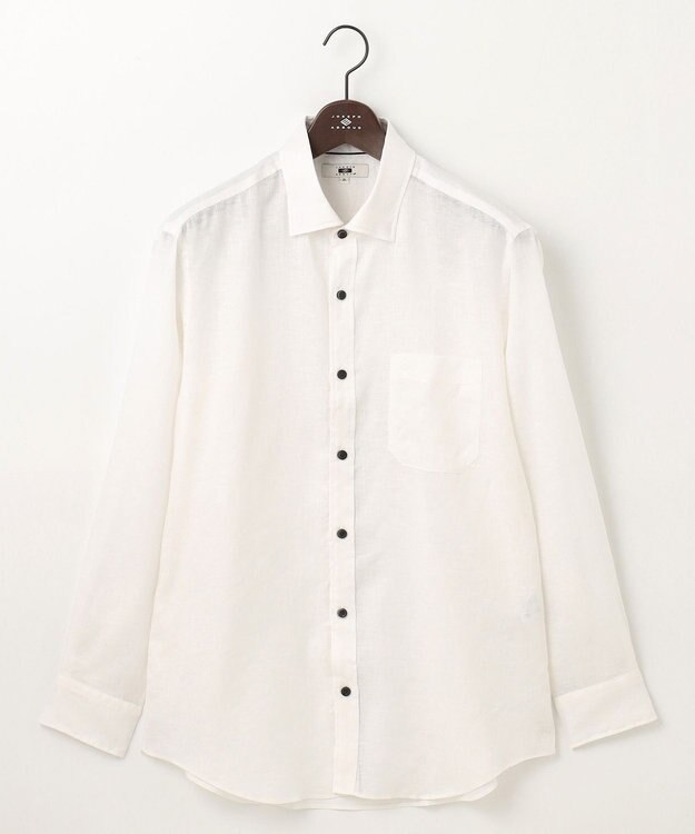 JOSEPH ABBOUD 【キングサイズ・麻100％・軽い・涼しい】モイスチャーリネン シャツ ホワイト系