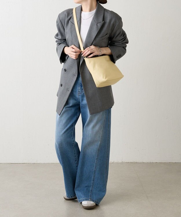 russet ソフトレザーシンプルショルダーバッグ(CE-1328-WEB) CreamYE