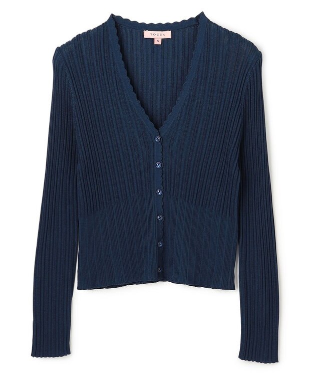 TOCCA EYELET AJISAI カーディガン ネイビー系