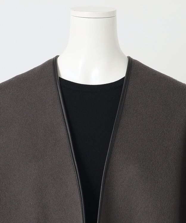 23区 【R(アール)】ウールリバー ポンチョ グレー系