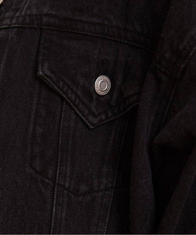 WEGO 【ANGIE VINTAGE】ビッグシルエットデニムジャケット / オーバーサイズGジャン ブラック