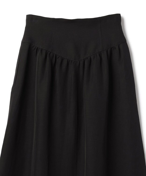 BEIGE， BERNARD / リネン混 ゴールドジップ ハイウエススカート Black