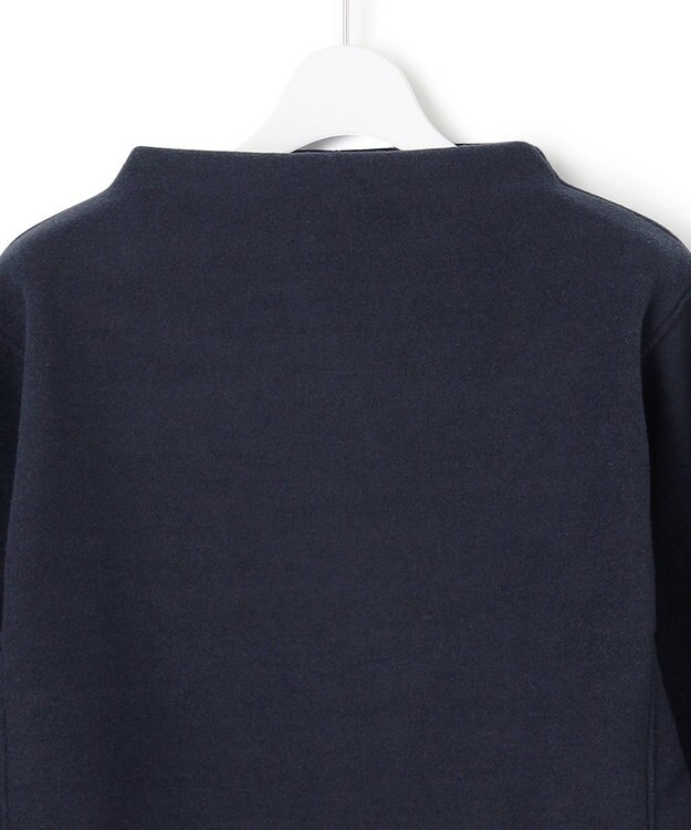 J.PRESS YORK STREET 【WOMEN】NEEDLE JERSEY ボトルネックプルオーバー ネイビー系