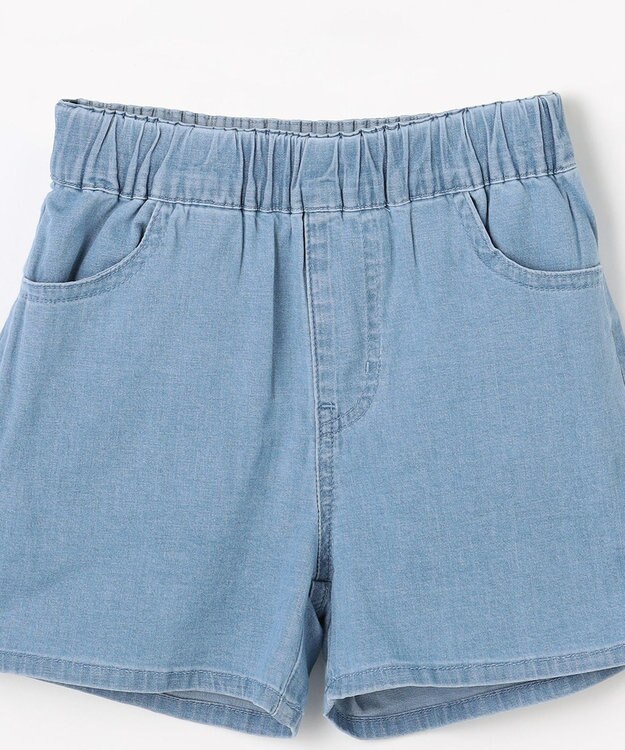 ANY KIDS 【洗濯機可能】バックリボン ショートパンツ ブルー