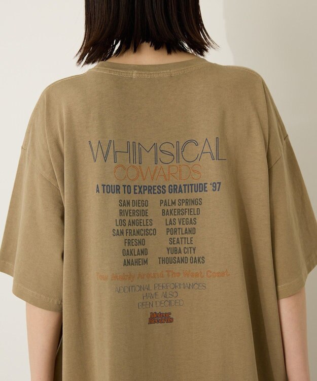 AMERICAN HOLIC 【選べる丈】ツアーロゴ加工Tワンピース Beige