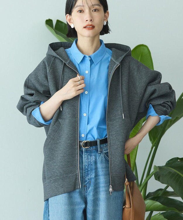 AMERICAN HOLIC ダンボールポンチZIPパーカー Dark Gray Mixture