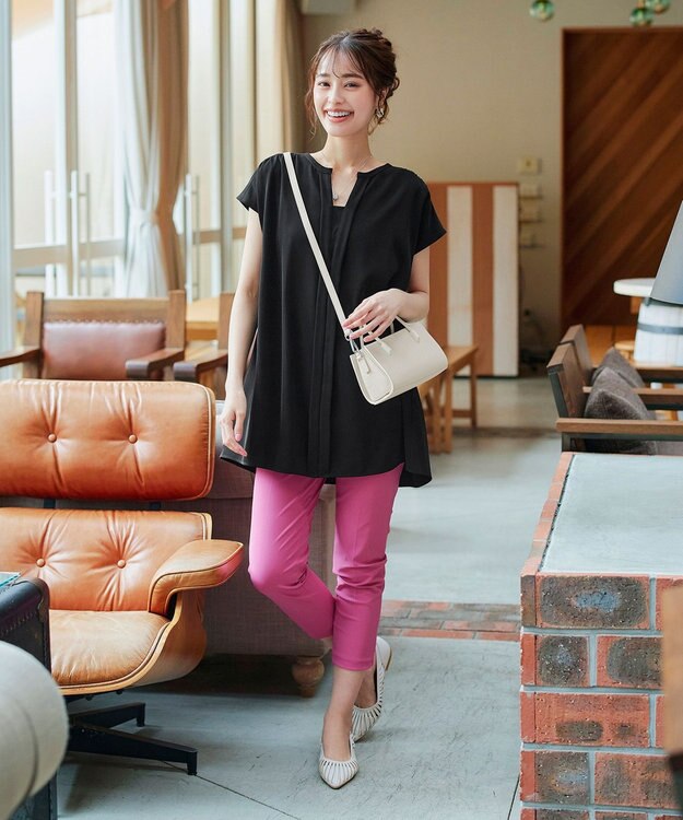 Tiaclasse 【本革】ショルダーストラップ付きスクエアミニバッグ アイボリー