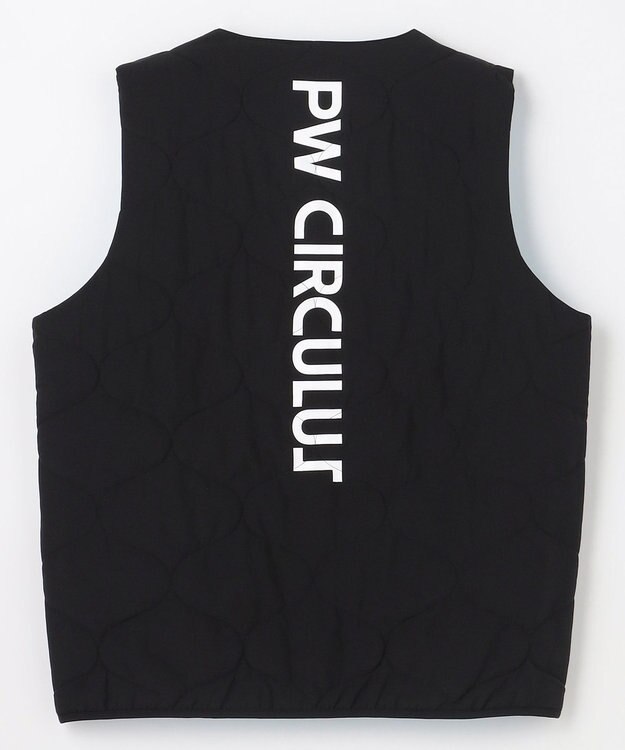 PW CIRCULUS 【撥水加工 / ストレッチ】【MEN】キルティング中綿インナーベスト ゴルフ ブラック系