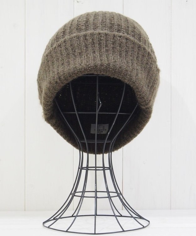 石田製帽 モヘア ホールガーメントシャロット ニット帽 オリーブ