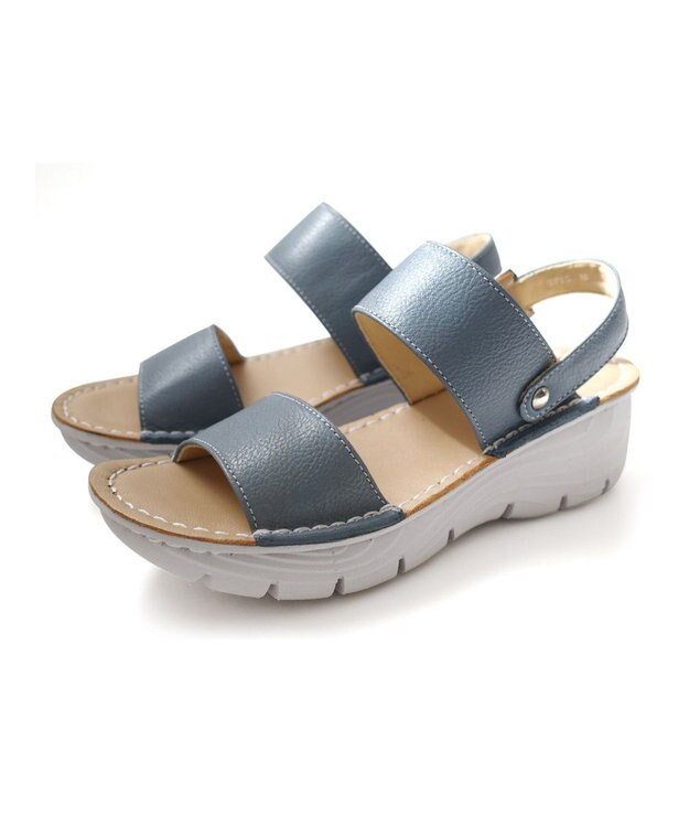 Pointer 本革 超軽量2WAY ツーバンドサンダル ライトブルー